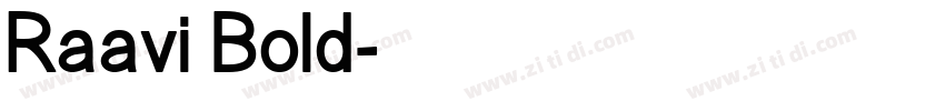 Raavi Bold字体转换